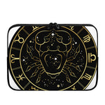 Gold And Black Cancer Sign Print Laptop Sleeve