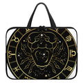 Gold And Black Cancer Sign Print Laptop Sleeve With Handle