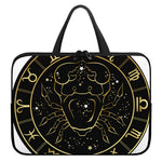 Gold And Black Cancer Sign Print Laptop Sleeve With Handle