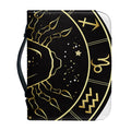 Gold And Black Cancer Sign Print Leather Bible Cover
