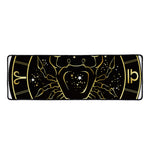 Gold And Black Cancer Sign Print Long Kitchen Mat