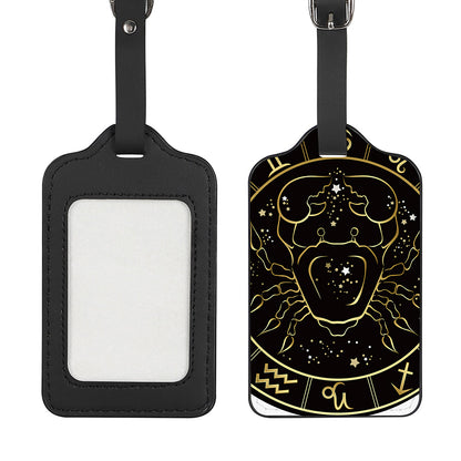 Gold And Black Cancer Sign Print Luggage Tag