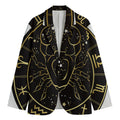Gold And Black Cancer Sign Print Men's Blazer