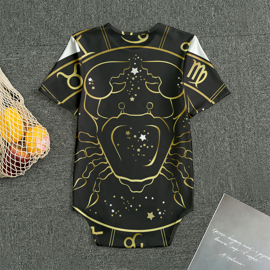 Gold And Black Cancer Sign Print Men's Bodysuit
