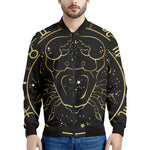 Gold And Black Cancer Sign Print Men's Bomber Jacket