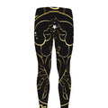 Gold And Black Cancer Sign Print Men's Leggings
