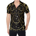 Gold And Black Cancer Sign Print Men's Shirt