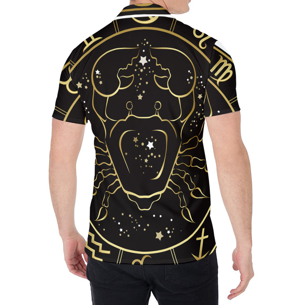 Gold And Black Cancer Sign Print Men's Shirt