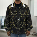 Gold And Black Cancer Sign Print Men's Shirt Jacket