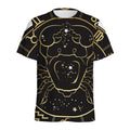 Gold And Black Cancer Sign Print Men's Athletic T-Shirt