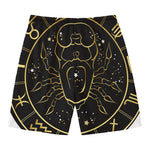 Gold And Black Cancer Sign Print Men's Swim Trunks