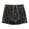 Gold And Black Cancer Sign Print Mesh Shorts