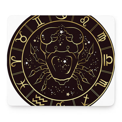 Gold And Black Cancer Sign Print Mouse Pad