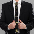 Gold And Black Cancer Sign Print Necktie