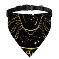 Gold And Black Cancer Sign Print Over The Collar Dog Bandana