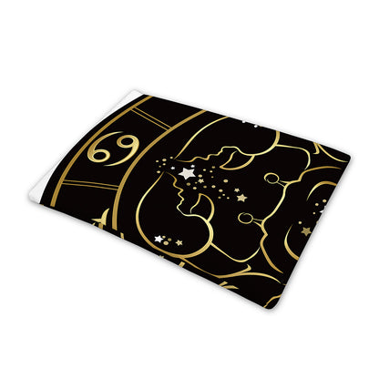 Gold And Black Cancer Sign Print Pet Cooling Mat Cover
