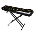 Gold And Black Cancer Sign Print Piano Keyboard Cover