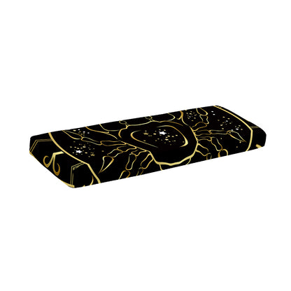 Gold And Black Cancer Sign Print Piano Keyboard Cover