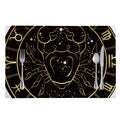 Gold And Black Cancer Sign Print Placemat
