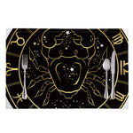Gold And Black Cancer Sign Print Placemat