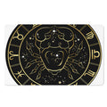 Gold And Black Cancer Sign Print Polyester Doormat
