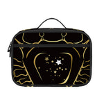 Gold And Black Cancer Sign Print Portable Lunch Bag