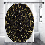 Gold And Black Cancer Sign Print Premium Shower Curtain