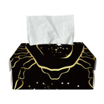 Gold And Black Cancer Sign Print Rectangle Tissue Box Cover