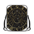 Gold And Black Cancer Sign Print Rectangular Crossbody Bag