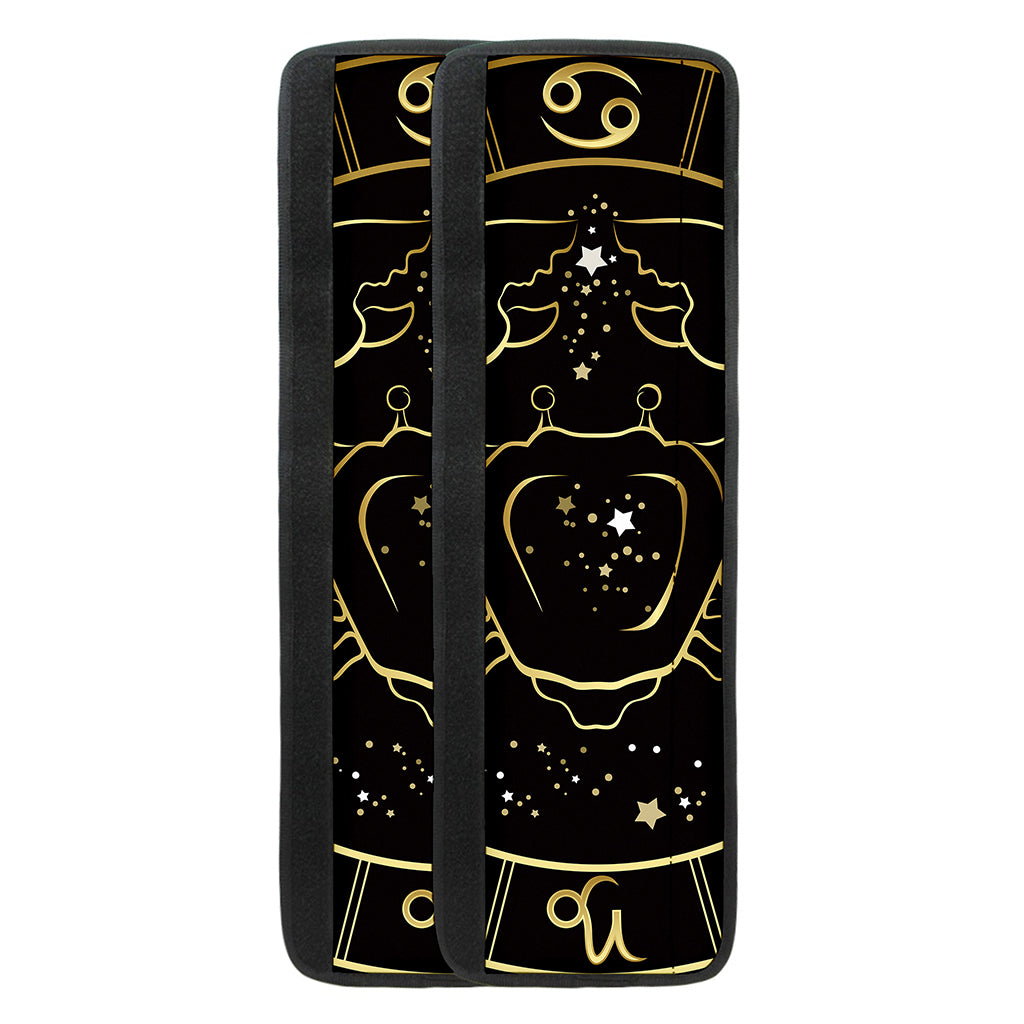 Gold And Black Cancer Sign Print Refrigerator Handle Covers