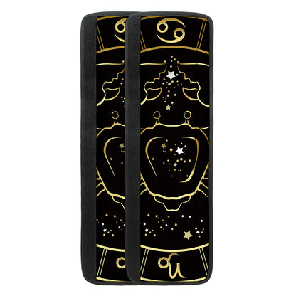 Gold And Black Cancer Sign Print Refrigerator Handle Covers