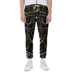 Gold And Black Cancer Sign Print Scuba Joggers