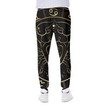 Gold And Black Cancer Sign Print Scuba Joggers