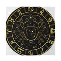 Gold And Black Cancer Sign Print Silk Bandana