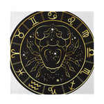 Gold And Black Cancer Sign Print Silk Bandana