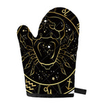 Gold And Black Cancer Sign Print Single Oven Mitt