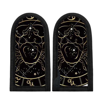 Gold And Black Cancer Sign Print Skillet Handle Cover