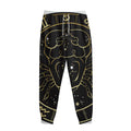 Gold And Black Cancer Sign Print Sweatpants