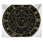 Gold And Black Cancer Sign Print Tapestry