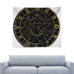 Gold And Black Cancer Sign Print Tapestry