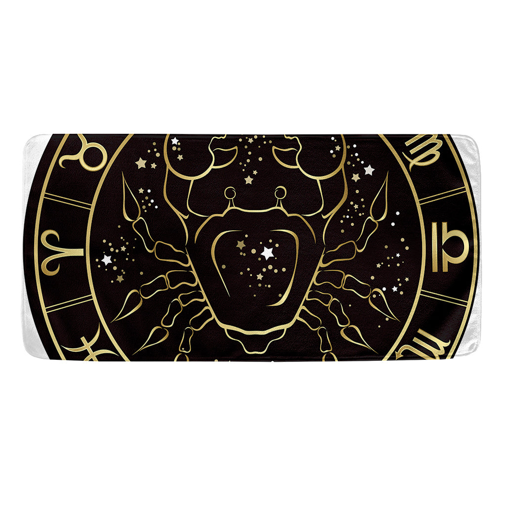 Gold And Black Cancer Sign Print Towel