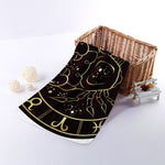 Gold And Black Cancer Sign Print Towel