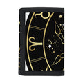 Gold And Black Cancer Sign Print Trifold Wallet
