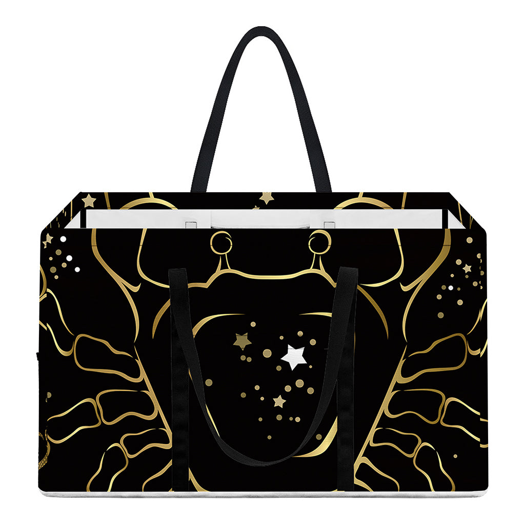 Gold And Black Cancer Sign Print Utility Tote Bag