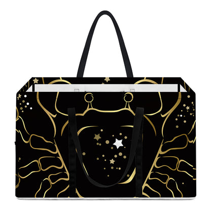 Gold And Black Cancer Sign Print Utility Tote Bag