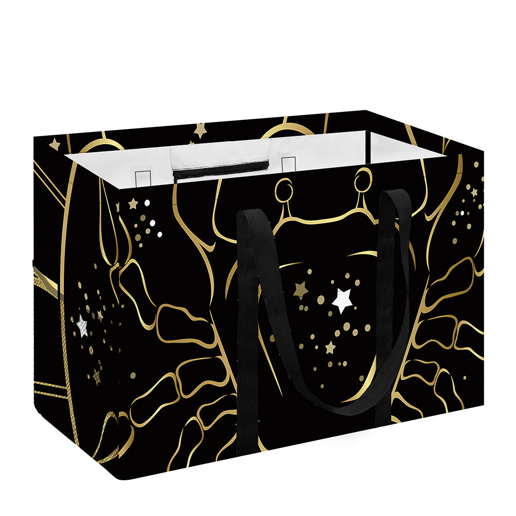 Gold And Black Cancer Sign Print Utility Tote Bag