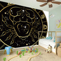 Gold And Black Cancer Sign Print Wall Sticker