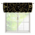 Gold And Black Cancer Sign Print Window Valance
