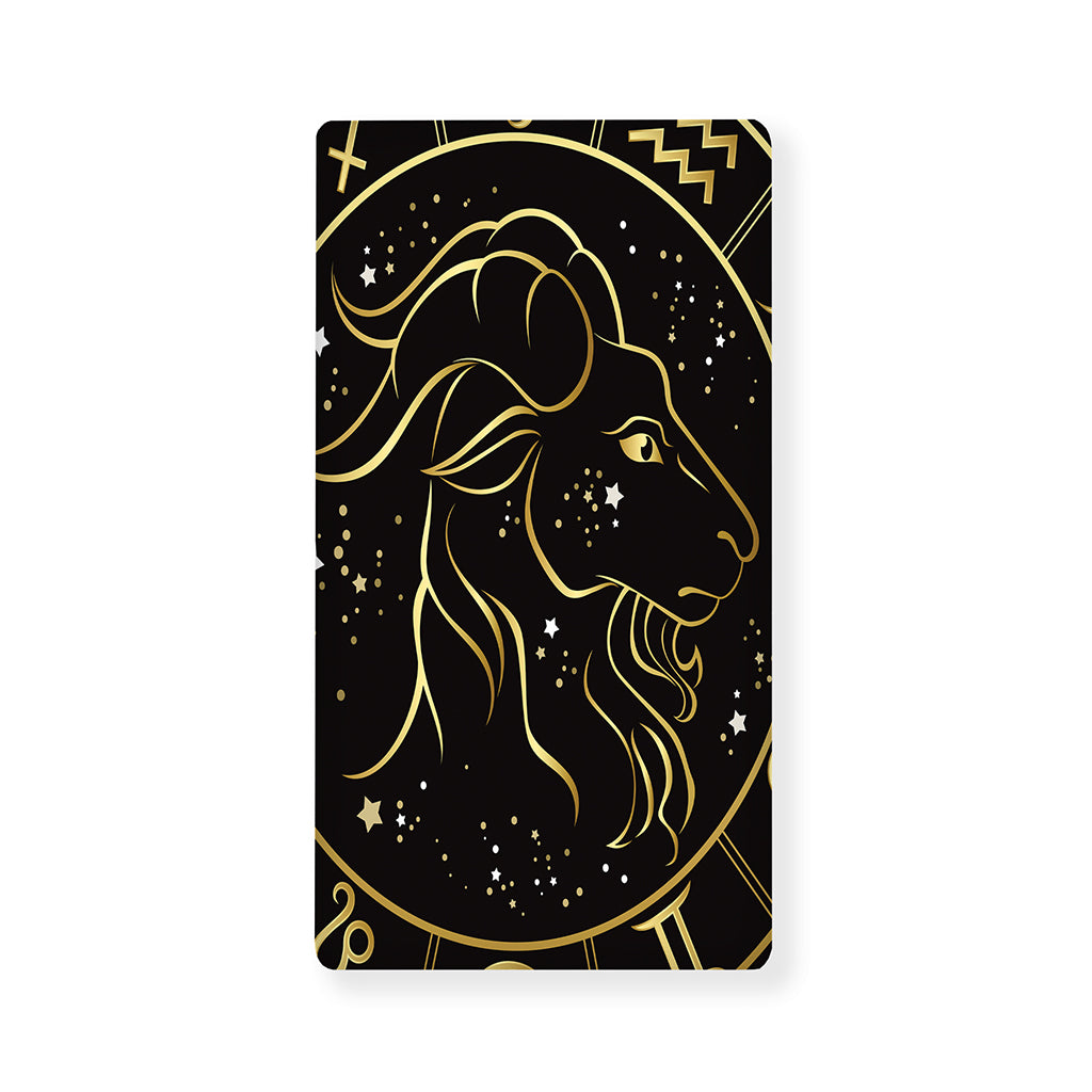 Gold And Black Capricorn Sign Print Baby Crib Sheet