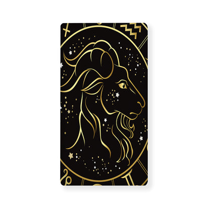 Gold And Black Capricorn Sign Print Baby Crib Sheet